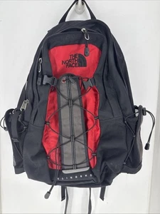 The North Face Slingshot Backpack Red Padded Large Compartments Bungee Cord - Picture 1 of 2