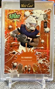 2025 Wild Card Splat RJ Harvey RC Orange Scotch Plaid Foil /6 Denver Rookie - Picture 1 of 6