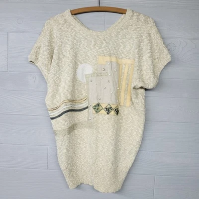 Vintage 20ANS By Mariea Kim Tan Sea Shell Sweater Womens Large - Image 1 of 4