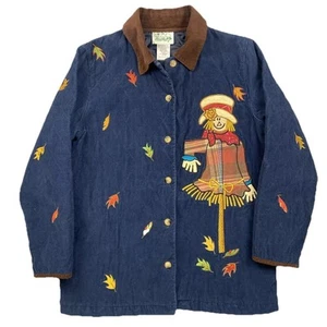 Vintage Quacker Factory Corduroy Jacket Sweater Women’s Small Scarecrow Quilted - Picture 1 of 7