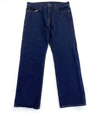 Pantalones de mezclilla Brooks Brothers para hombre regulares 100 % algodón azul etiquetados 36x32 real 36x30 Foto 1 de 4