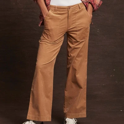 Weatherproof Vintage Womens Tan Mid Rise Corduroy Wide Leg Pants Size 8 NWT - Image 1 of 4