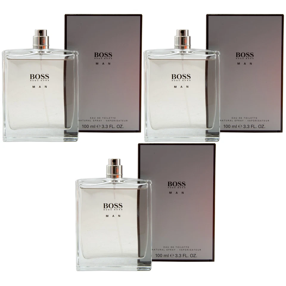 Hugo Boss Boss Man 3 X 100Ml Eau De Toilette EdT Spray Para Hombres - Imagen 1 de 2