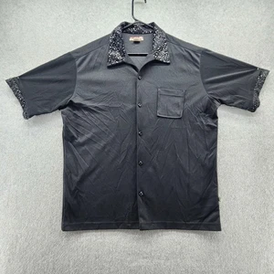 bc ethic Shirt Mens Extra Large Black Button Up Short Sleeve USA Vintage Style - Picture 1 of 13