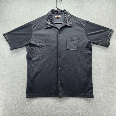 bc ethic Shirt Mens Extra Large Black Button Up Short Sleeve USA Vintage Style - Image 1 of 4
