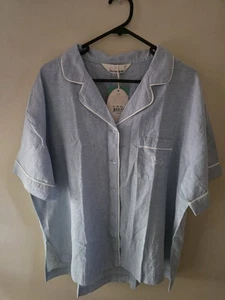 Peter Alexander Cotton Pj Top Sz Large RRP $79.95 Blue  - Bild 1 von 5