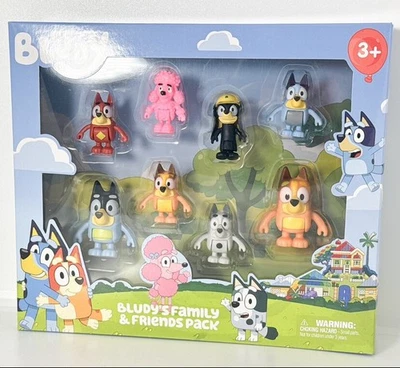 8x Bluey/Friends model dolls Bluey children's toy action figure Bluey family