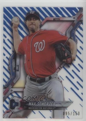 2018 High Tek Pattern 1 Waves/Diagonals Blue Rainbow Foil /150 Max Scherzer - Image 1 of 2