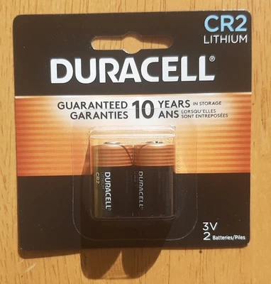 Batería de litio Duracell CR2 3V $6,99 (paquete de 2) exp. 3/2034 L@@K!!! Foto 1 de 4