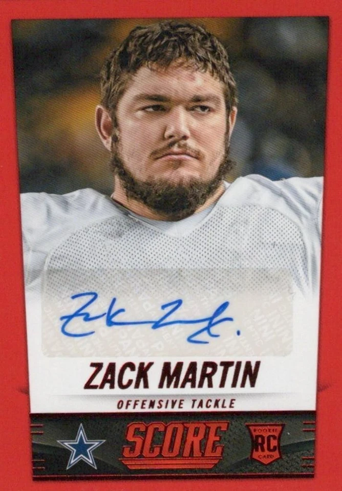 2014 Score Rookie Signatures Red #440 Zack Martin Cowboys - Image 1 of 1