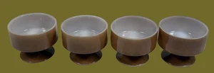 Vintage Federal Glass Brown Dessert Dish - Sherbet Bowls - Set of 4 - Picture 1 of 8