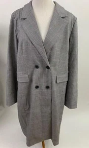 HALOGEN glen plaid overcoat Womens 18 NEW NWT - Picture 1 of 8