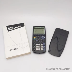 Texas Instruments TI-83 Plus Graphing Calculator - Black /w Guidebook - Picture 1 of 8