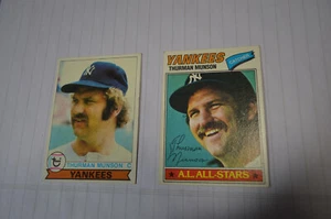 1977 1979 Topps #170 #310Thurman Munson Yankees - Imagen 1 de 10