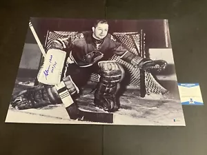 Glenn Hall Blackhawks Autographed Signed 16x20 Beckett COA HOF 75 c - Picture 1 of 1