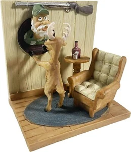 Urbalabs Redneck Hillbilly Deer Hunter On Wall Trophy Gift Funny Statue Hunter - Picture 1 of 7