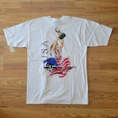 Michelle Akers Stahl Vintage 90s Womens World Cup T Shirt XL USA Made Umbro NWT - Image 1 of 4