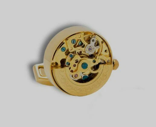 $275 Ox & Bull Hombre Tono Dorado Metal Reloj Cinético Movimiento Gemelos Foto 1 de 1