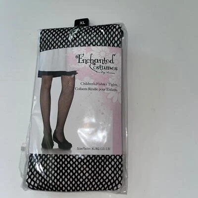 Niñas Negro Red Pantimedias Halloween Disfraz Accesorio Talla XL NUEVO Foto 1 de 3