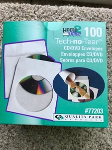 Quality Park CD/DVD Sleeves Envelopes No Tear - 1 Box (100 total sleeves) #77203 - Picture 1 of 8