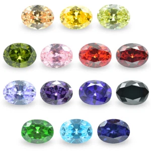 50pcs 2x3~13x18mm Color Oval shape Loose Cubic Zirconia Store 5A DIY for Jewelry - Picture 1 of 49