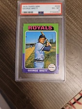 GEORGE BRETT 1975 TOPPS BASEBALL ROOKIE CARD #228 PSA 6 EXCELLENT/NEAR MINT HOF