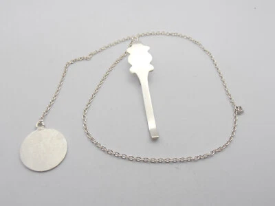 Segnalibro in Argento 925 con catena - segnapagina libro catenella - Immagine 1 di 4