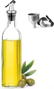 2*500ml Olive Oil Dispenser Bottles with 1 Funnel 2 Stainless Steel Pourer - Picture 1 of 6