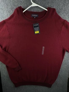 NWT Roundtree & Yorke Sweater Men 3XT Tall Red Pullover Knit Crew Neck Big $80 - Picture 1 of 12