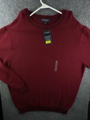 Nuevo con etiquetas Suéter Roundtree & Yorke Hombres 3XT Alto Rojo Pullover Tejido Cuello Redondo Grande $80 Foto 1 de 4