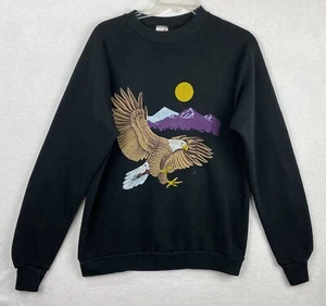 Sudadera Vintage Wildlife Cuello Redondo XL 80s Bald Eagle EE. UU. Jerzees LEER - Imagen 1 de 12