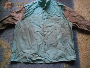 Steiner pro-ban welders coat/jacket XL mig tig stick leather sleeves snaps - Picture 1 of 7