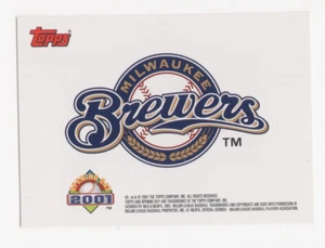 2001 TOPPS OPENING DAY BASEBALL TEAM LOGO STICKER MILWAUKEE BREWERS - Picture 1 of 1