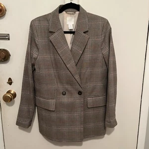 H&M Double Breasted Plaid Blazer | Sz. 10 | Gently worn - Picture 1 of 5