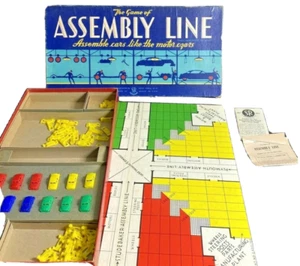Auto Car Assembly Line 1953 The Game of by Selchow & Righter NY - Picture 1 of 12