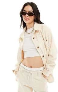Pantalones cargo Vero Moda para mujer X Joann Van Den Herik en piedra PVP £50 - Imagen 1 de 22