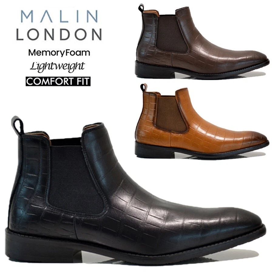 Cotswold Men's Cirencester Chelsea Boot - Brown Leather Brogue Wing-Tip Ankle Boot UK 6 / EU 40