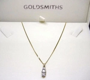 Goldsmiths 0.50ct Diamond G- Vs1 Pendant & Chain Yellow Gold 18ct - 17,71 inches - Picture 1 of 4