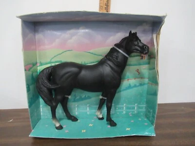 Caja Azul Caballo Negro Cinta Azul Rancho NUEVO Foto 1 de 3