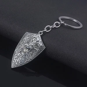 Plata Águila Escudo Mini Escudo Almas Oscuras Caballero Espada de Metal Llavero Vampiro - Imagen 1 de 4