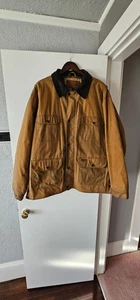 Outback Trading Company Waxed Jacket Mens Medium  Lined Field Hunting Coat Brown - Picture 1 of 5