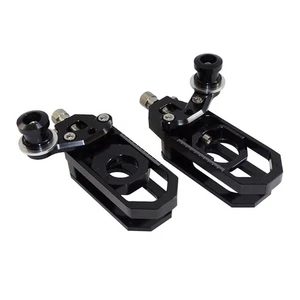 Black CNC Rear Axle Chain Slider Adjusters Tensioner For YAMAHA YZF R6 2006-2016 - Picture 1 of 5