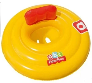 Fisher Price Baby Seat Swim Safe Triple Ring Inflatable Swimming Pool - New - Picture 1 of 7