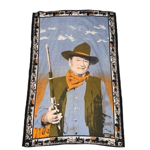 Vintage John Wayne Tapestry-A.T.C.New York R.N. 57114 Made in Turkey 50x33 - Picture 1 of 15
