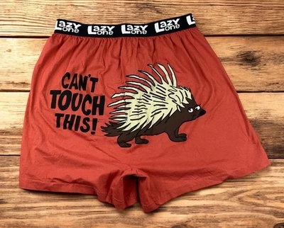 Pantalones Cortos Boxer/PJ Lounge Lazy One Porcupine “Can’t Touch This” Para Hombre Grandes, Nuevos con Etiquetas Foto 1 de 4