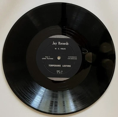 W.C. Fields Temperance Lecture 10" LP ONLY Jay Records (1950) vg++ - Image 1 of 4