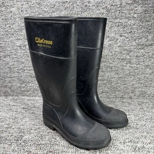 Lacrosse Men’s Size 6 Rubber Work Rain Boots Waterproof Black Made in USA - Picture 1 of 14