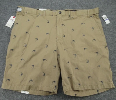 Pantalones Cortos Izod Agua Salada Beachtown Para Hombres 48W Madera de Cedro Caqui Peces Cintura Elástica Nuevos Foto 1 de 4