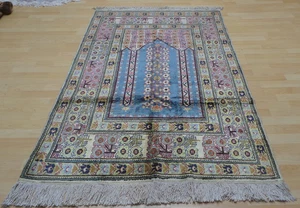 Turkish Oriental Carpet Rug Hand Made Wool Vintage Kars 6ft x 3ft 11" - Picture 1 of 19
