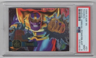1995 Flair '95 Marvel Annual Powerblast #19 Thanos - PSA 9 MINT  - Image 1 of 2